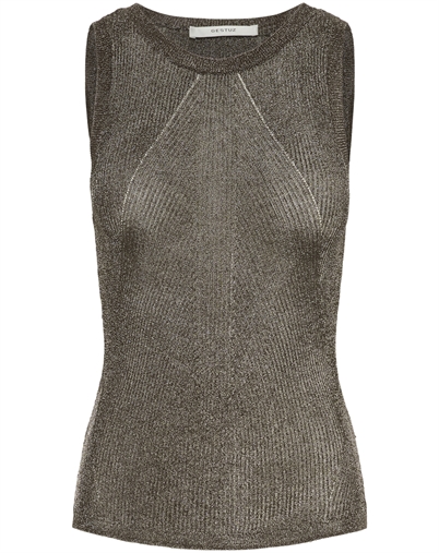 Gestuz - GZSilvi Tank Top - Warm Grey Metallic
